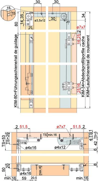 Actual product image HAWA Vertical sliding door hardware -LIBRA 20 H Inslide / Forslide, for 1-