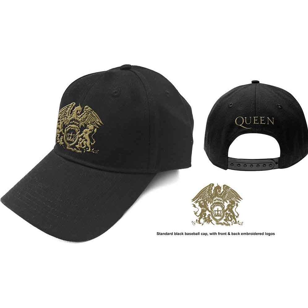 Queen, Cappellino, Gold Classic Crest Baseball Cap, Nero