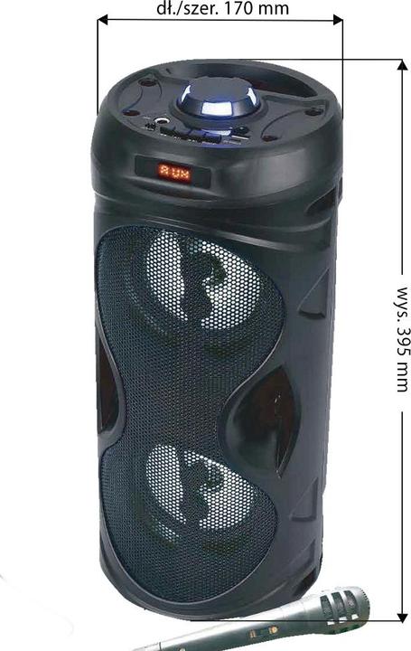 Actual product image Manta SPK815 Loudspeaker black (3 h, Rechargeable battery operated)