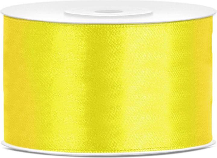 Image du produit Partydeco Ruban de satin 38mm jaune (25m) (1x)