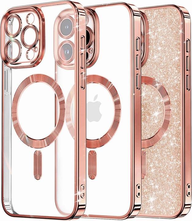 Produktbild Techsuit - Luxury Glitter MagSafe - iPhone 16 Pro - Rose Gold (Apple iPhone 16 Pro)