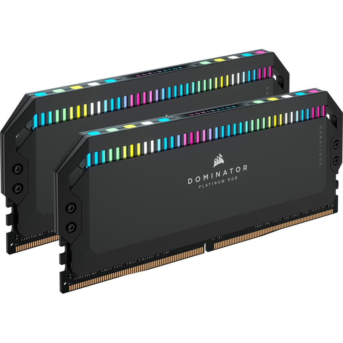 Corsair Dominator Platinum RGB (2 x 16GB, 6400 MHz, RAM DDR5, DIMM), Memoria RAM, Nero