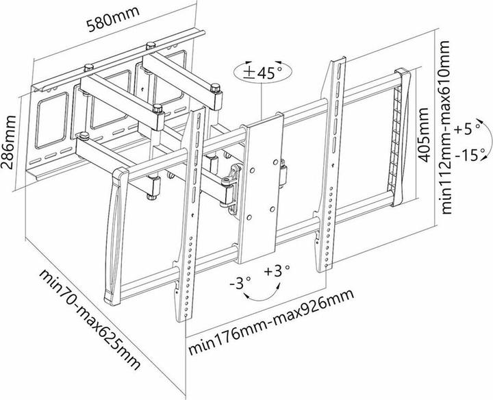Produktbild Neomounts Lfd-W8000 (Wand, 100 kg, 60" - 100")