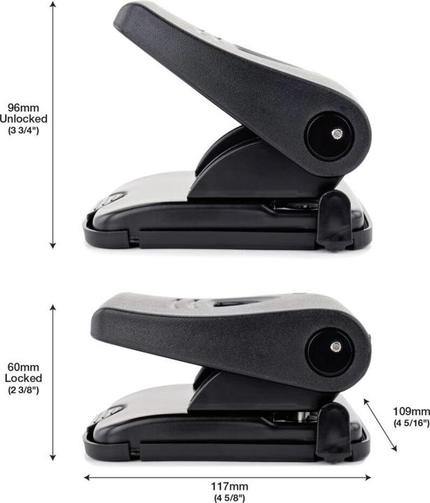 Produktbild Rapesco PF827PB2 Germ-Savvy Antibakteriell, 2-fach-Locher, 30 Blatt Stanzkapazität, Schwarz