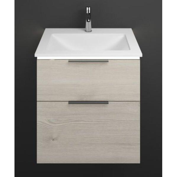 burgbad, Badmöbelset, Eqio Mineralguss-Waschtisch inklusive Waschtischunterschrank und LED-Waschtischunterschrankb