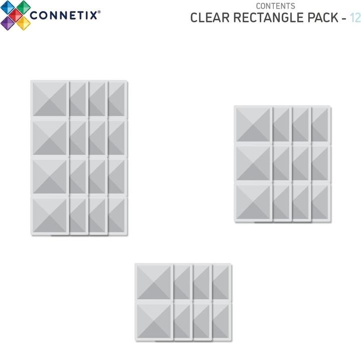 Actual product image Connetix Clear Rectangle Pack