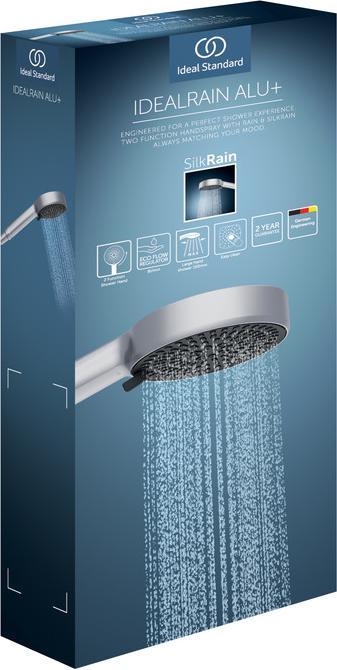 Produktbild Ideal Standard 2 Funktions-Handbrause Alu+ Durchmesser: 100mm (2 Strahlarten, 8 l/min)