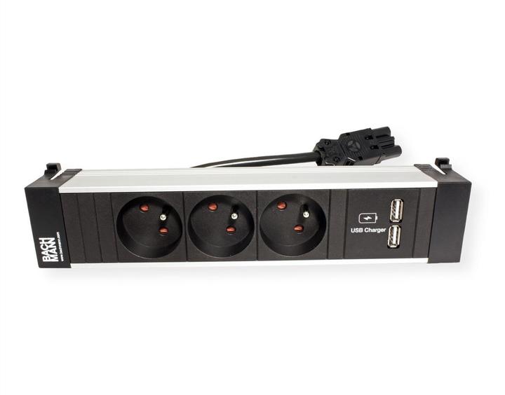 Image du produit Bachmann POWER FRAME Medium 3x prise de terre 1xUSB Charger (5x, PECO 7/5)