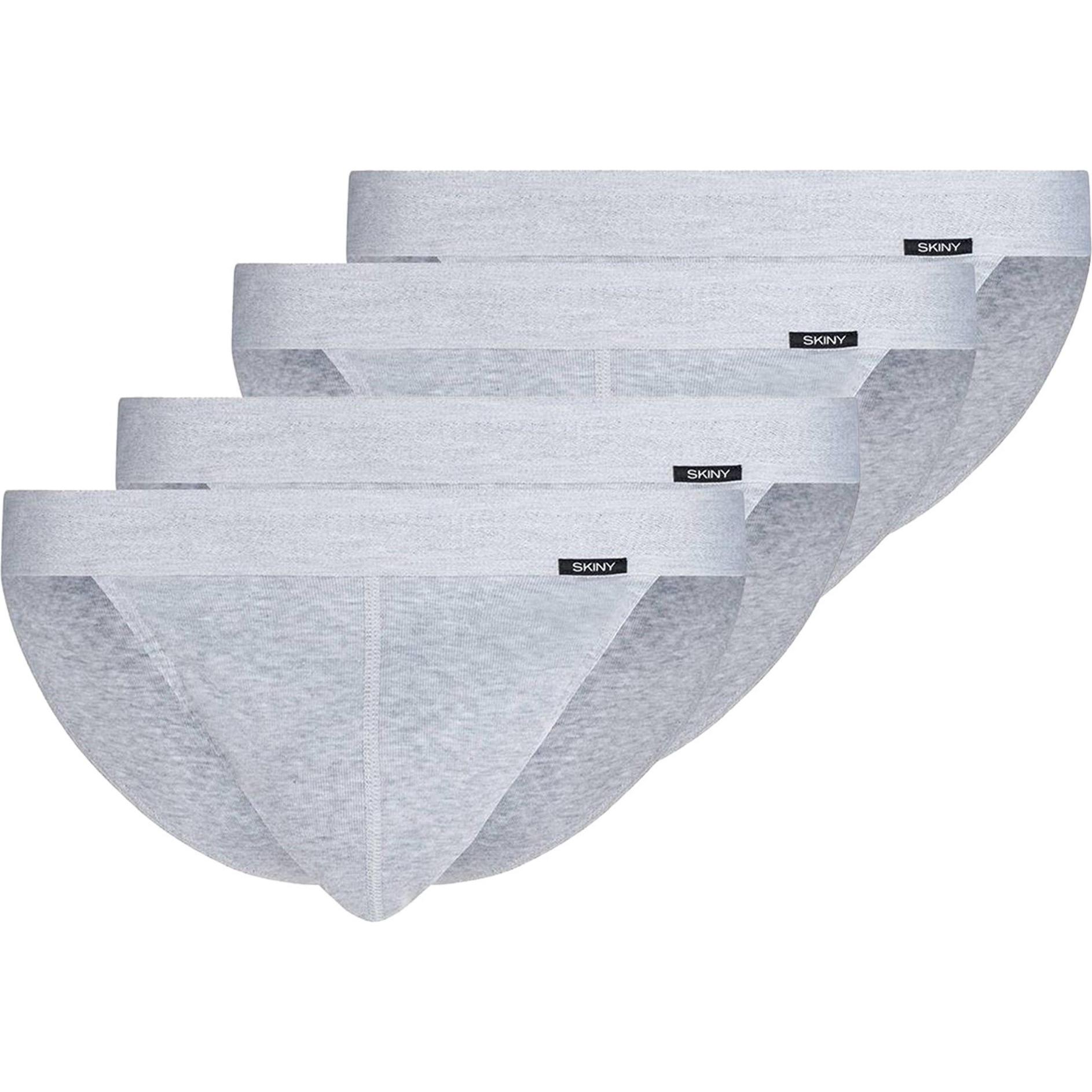 Skiny, Herren, Unterhosen, Slip Klassisch Bequem sitzend, Grau, (S, 4er Pack)