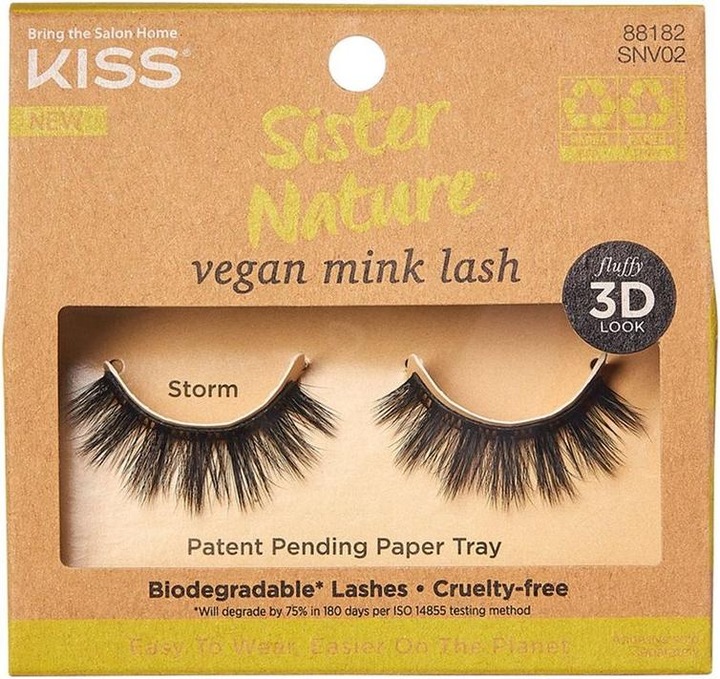 KISS Artificial eyelashes Sister Nature Vegan Mink - Storm (Künstliche Wimpern)