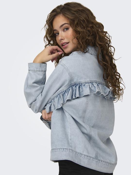 Actual product image Only Fly-away collar jacket denim jacket (XL)