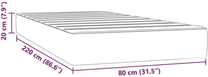 Produktbild vidaXL Taschenfederkern-Matratze (Federkern, 80 x 220 cm)