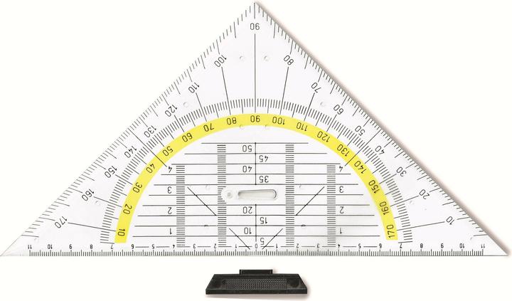 Actual product image Arda Set square UNI 45° 25 cm (25 cm, Plastic)