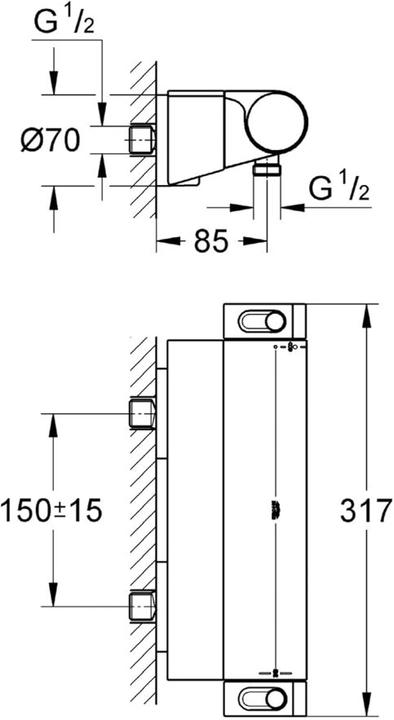 Produktbild Grohe Grohtherm 2000 Thermostat-Brausebatterie