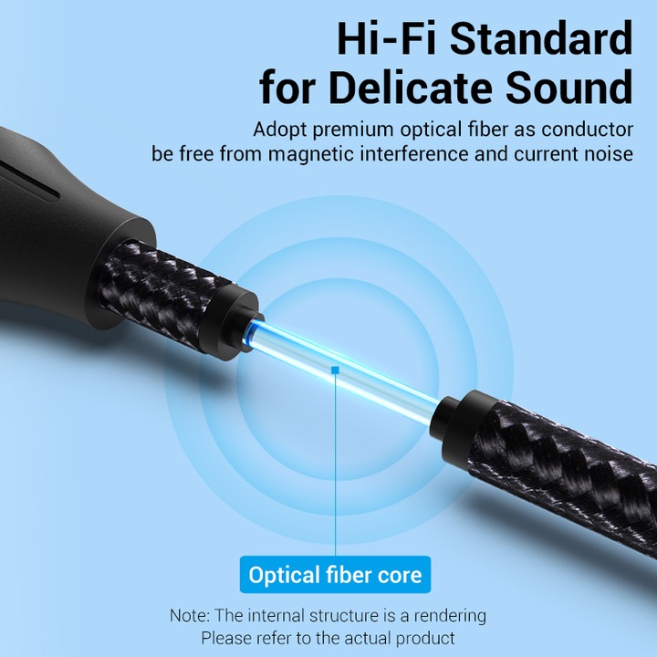 Produktbild Vention Optical Audio Cable 3m BAVHI Gray (3 m, TOSLINK)