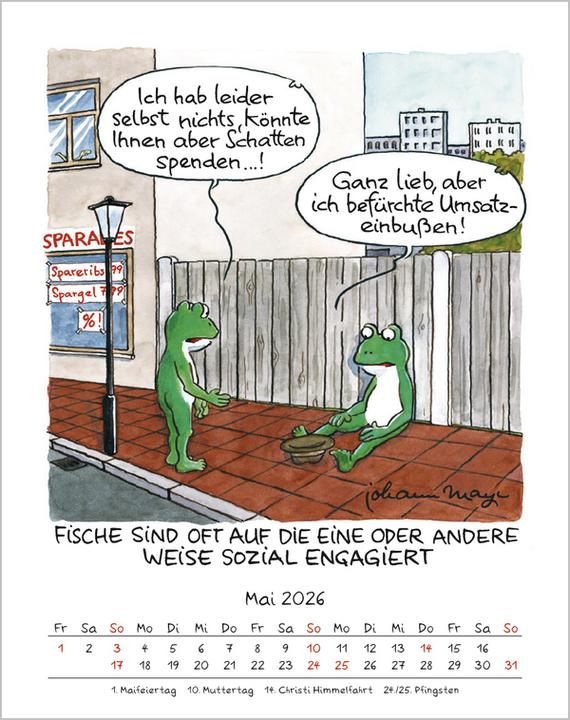 Produktbild Fische 2026 (19 x 24 cm, Deutsch)