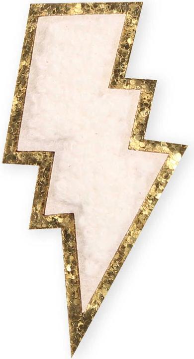 Actual product image PhoneLook Sticker Sticker for mobile/tablet/computer 3D embroidered lightning white gold