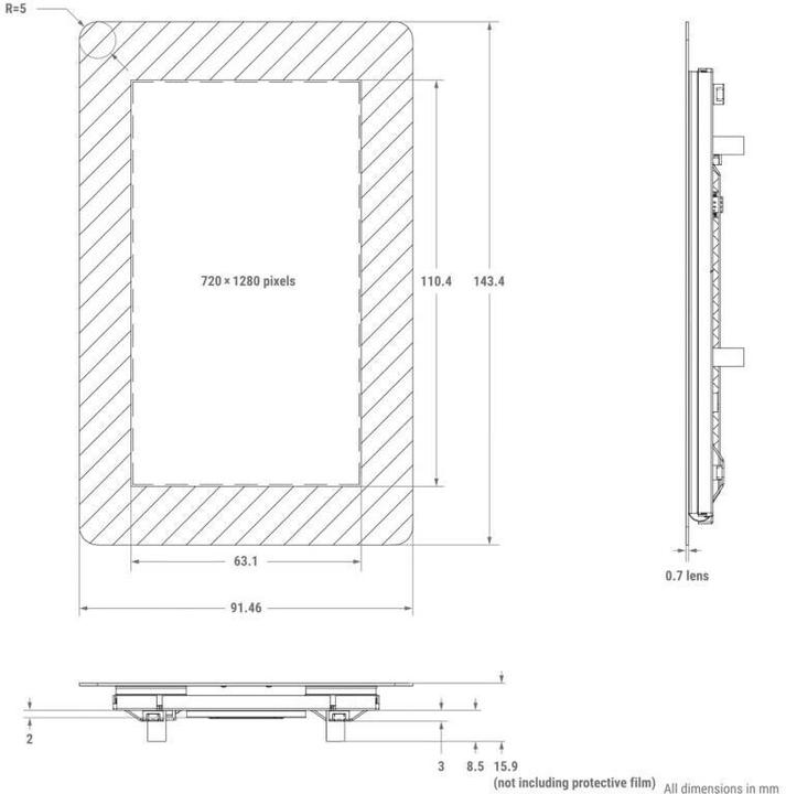 Produktbild Raspberry Pi Official Touch Display 5INCH 720x1280