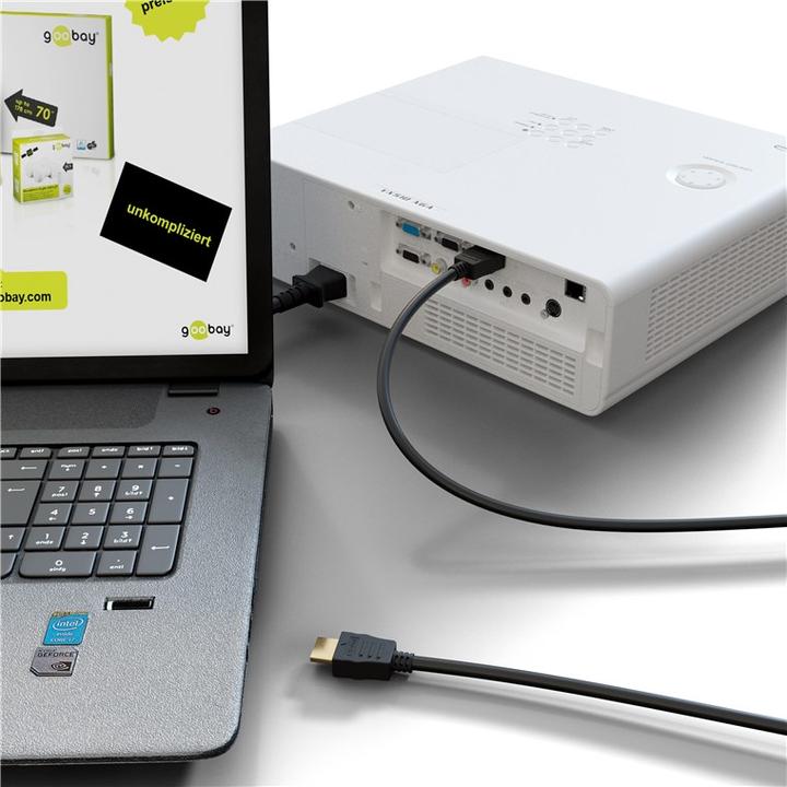 Productafbeelding Goobay Series 1.4 Hoge-Snelheid HDMI™ Kabel met Ethernet, 5 m, Zwart (5 m, HDMI, 1.4)