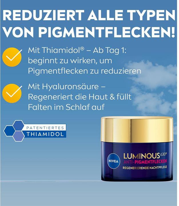Image du produit NIVEA Crème de nuit Cellulaire Luminous630 anti-taches de pigmentation (50 ml, Crème 24h)