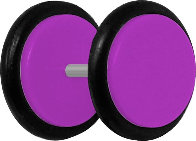 Produktbild Star Piercing Fake Plug violett mit O-Ring (ohne Messing, Acryl)