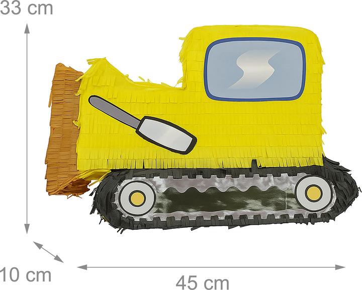 Actual product image Relaxdays Pinata Set Baustelle mit Stab & Maske (1 pcs.)