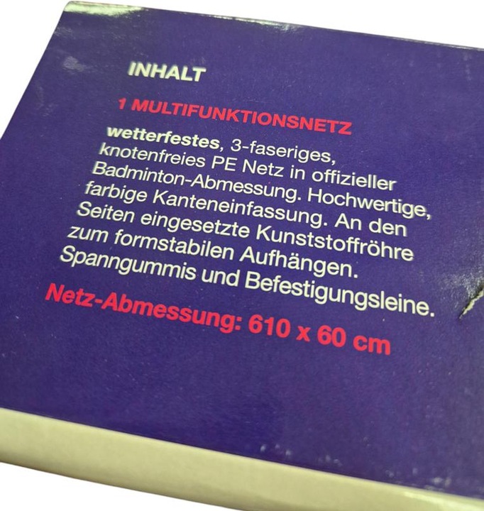 Actual product image QM Sport Performance" badminton net