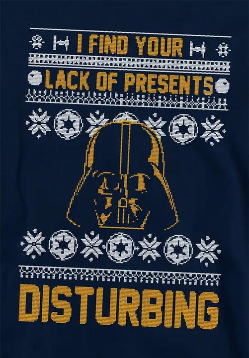 Actual product image Star Wars Childrens/Kids Lack Of Christmas Presents Fair Isle Hoodie (116)