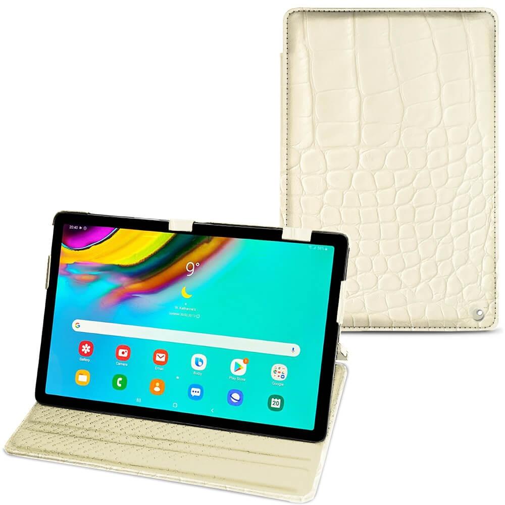 Thumbnail - Noreve Lederschutzhülle horizontal (Galaxy Tab S5e), Tablet Hülle, Beige