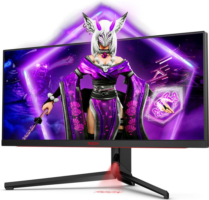 Productafbeelding AOC 34" IPS MiniLED Monitor,, 2x Displayport, 2x HDMI, 1x USB-B/4xUSB 3.2, 1x USB-C, 1ms, Luidsprekers (3440 x 1440 pixels, 34")
