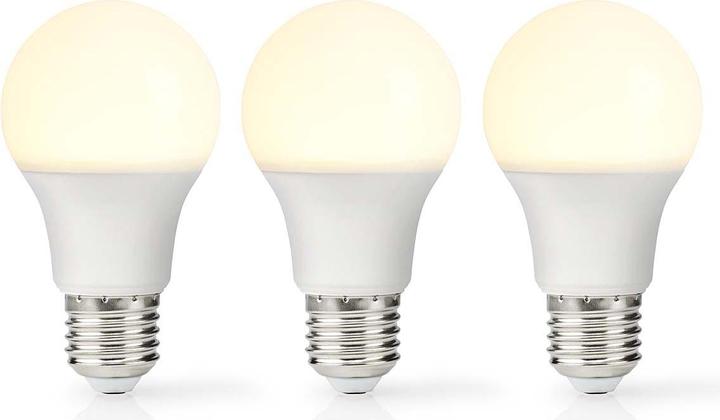 Actual product image Nedis LBE27A603P3 LED lamp E27 A60 11 W 105 lm 2700 K Warm white 3 pieces (E27, 11 W, 1055 lm, 3 x, F)