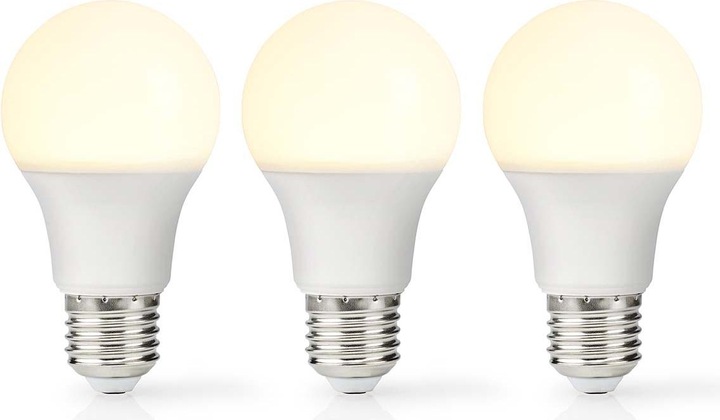 Immagine prodotto Nedis LBE27A603P3 Lampada LED E27 A60 11 W 105 lm 2700 K Bianco caldo 3 pezzi (E27, 11 W, 1055 lm, 3 x, F)