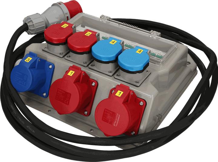 Produktbild Max Hauri Construct Line Baustromverteiler (7 x, Typ 25, CEE 16/5, Typ 23, CEE 16/3)