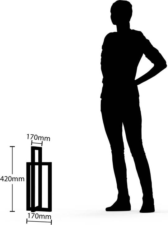 Actual product image Lucande Hylda LED table lamp Black (300 lm)