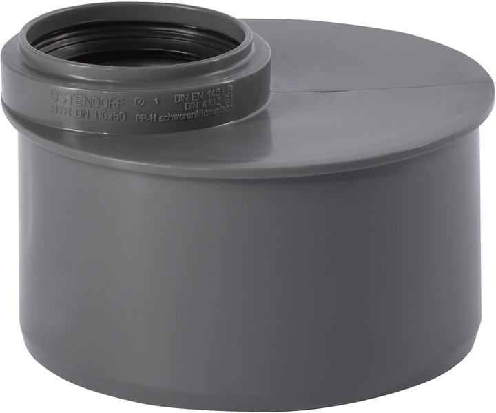 Produktbild Csdk SL 110 x 50 mm graues PP-Ablaufreduzierstück, kurzes Modell (Rohrreduktion)