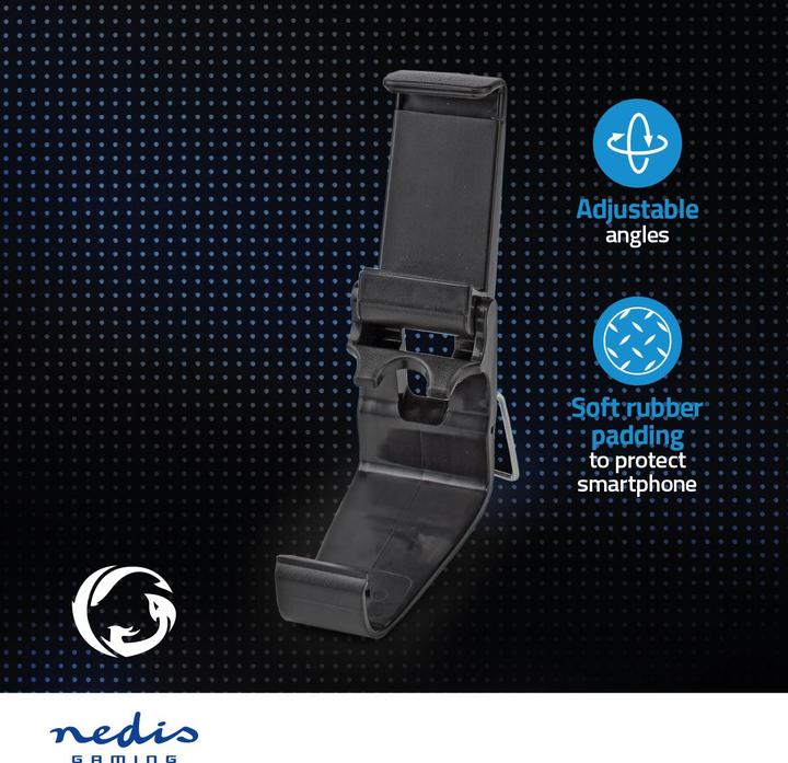 Actual product image Nedis Gaming Mobile Holder for Xbox One Controller Universal Adjustable Black (Xbox One S)