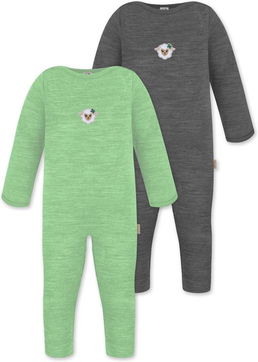 Actual product image Normani 2-pack baby merino romper "Tangoio" - 9595 (92)