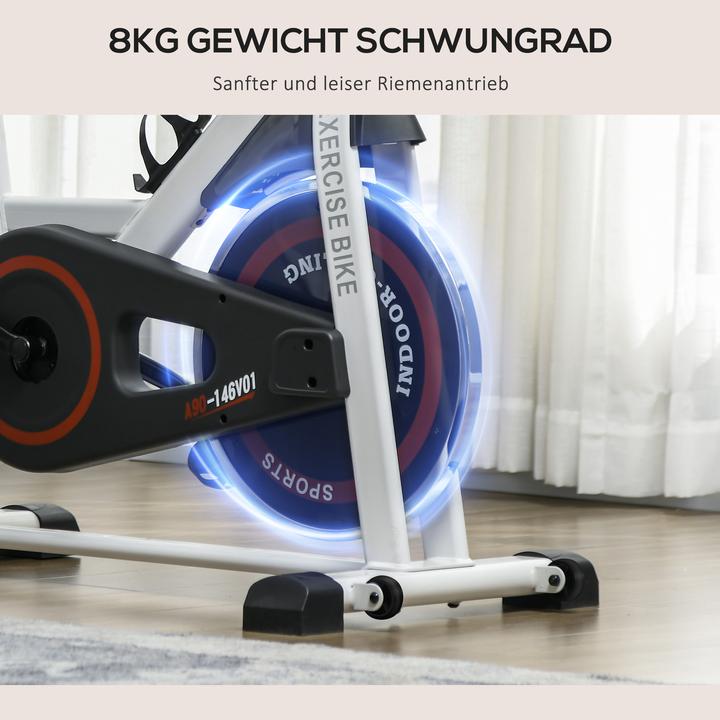 Actual product image Homcom Ergometer Stahl, ABS Weiss+Schwarz