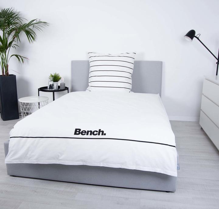 Actual product image Herding Klaus GmbH Bedding set Bench with stripes light gray / black (Duvet cover, 5 x 26 x 39 cm)
