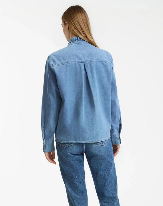 Immagine prodotto La Redoute Collections Langärmelige Bluse mit gerüschtem Stehkragen (48)