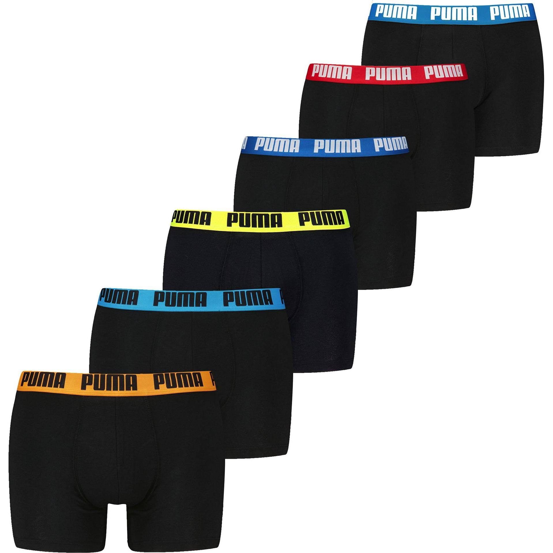 Puma, Herren, Unterhosen, Everyday Boxer, Schwarz, (XL, 6er Pack)