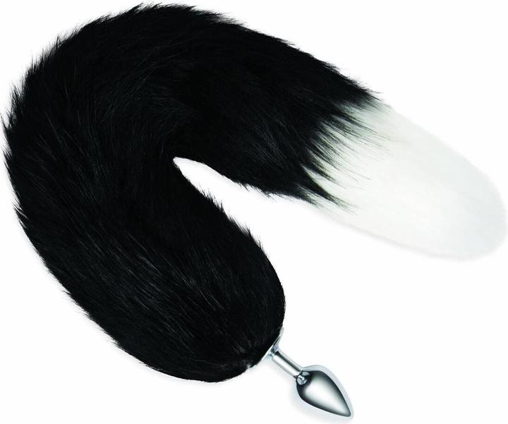 Actual product image Xgen Products whipsmart 2,5 inch metal plug with 14" black indigo fox tail