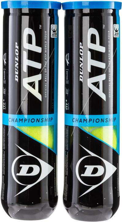 Actual product image Dunlop set of 2 tubes of 4 tennis balls atp championship