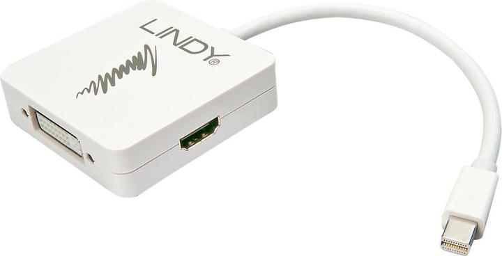 Produktbild Lindy Mini-DP 1.2 an HDMI 4K30/DVI/VGA Adapter (HDMI, DVI, VGA, 20 cm)