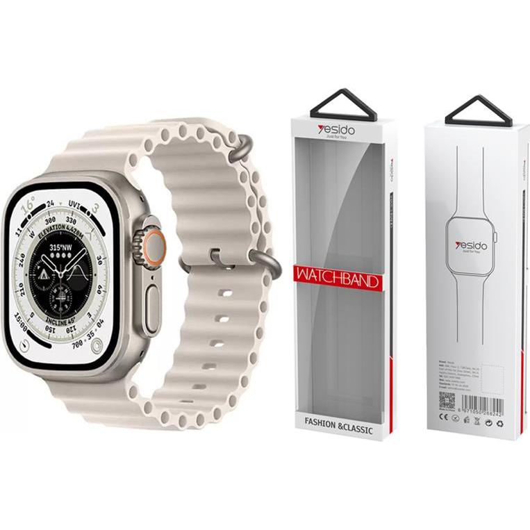 Yesido WB21 APPLE WATCH SILICONE STRAP 38/40/41 NUDE (Silicone), Cinturini per orologi, Beige