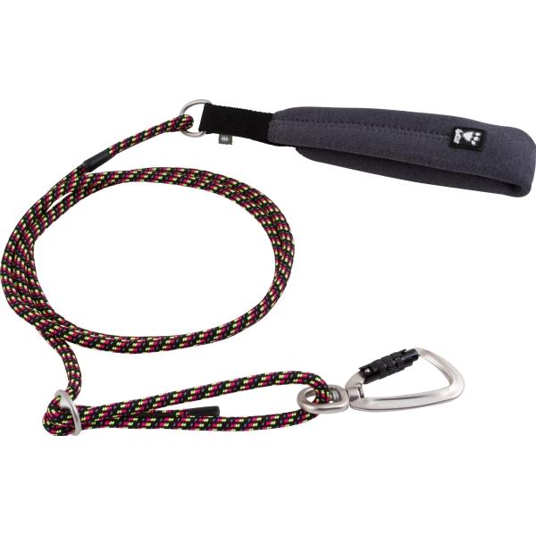 Hurtta Justerbar reb line ECO neon licorice 120-180cm/8mm (Hund), Halsband + Leine
