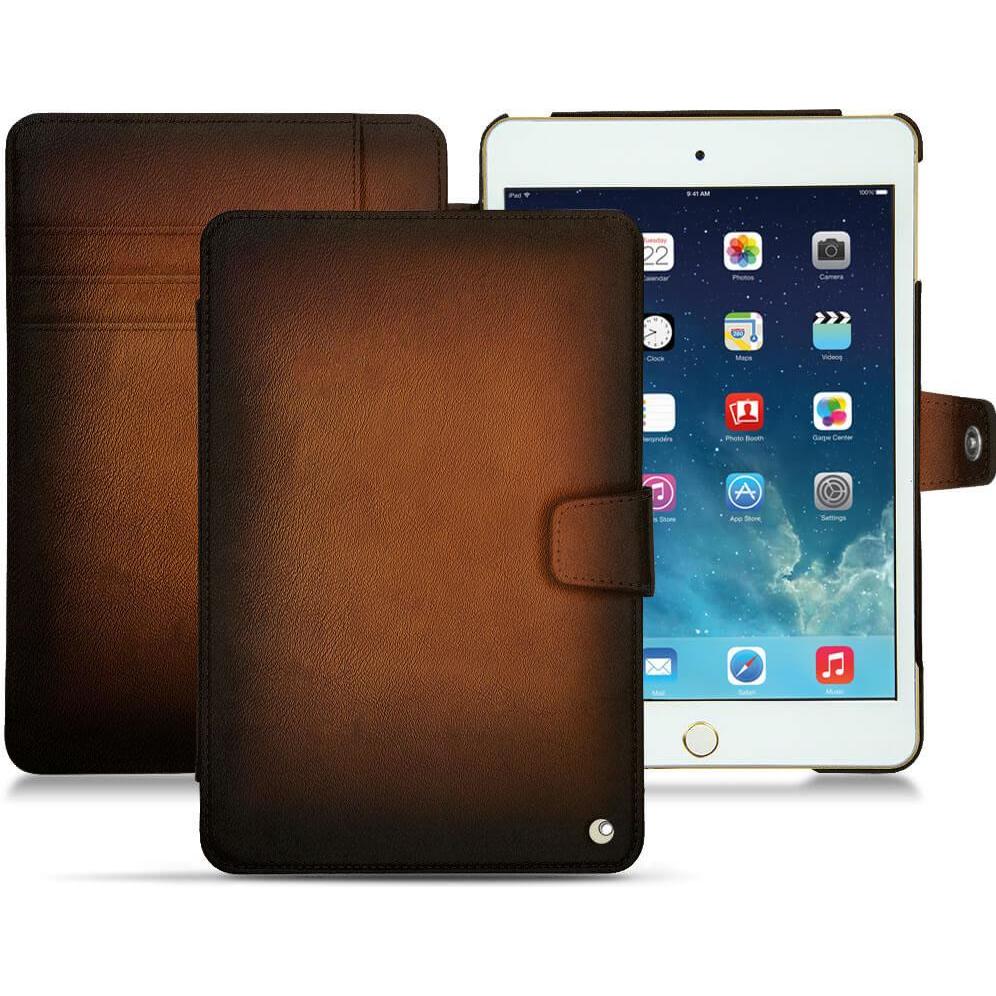 Noreve Lederschutzhülle Wallet (iPad Mini 5), Tablet Hülle, Braun