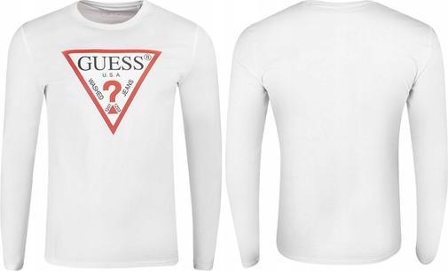 Productafbeelding Guess t-shirt met lange mouwen en ronde hals met origineel logo (XL)