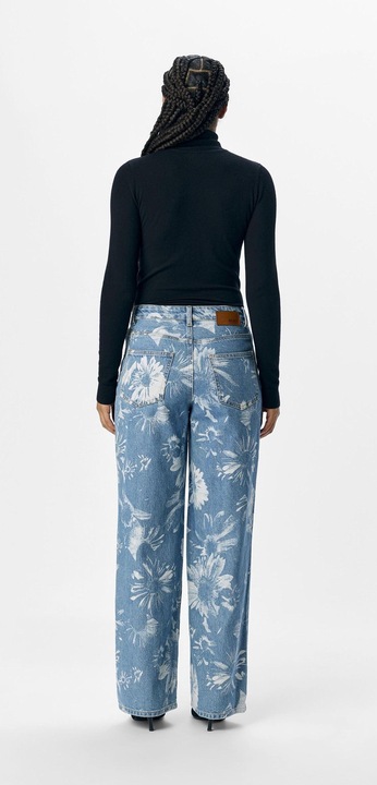 Actual product image Object Print Straight Fit Jeans (S)