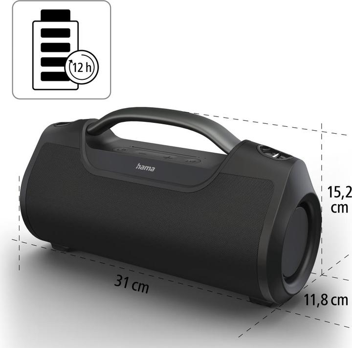 Actual product image Hama SoundBarrel (12 h, Rechargeable battery operated, USB power delivery)